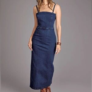 NWT Stetson Stretch Denim Fitted Dress